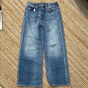 Distressed Blue Jeans